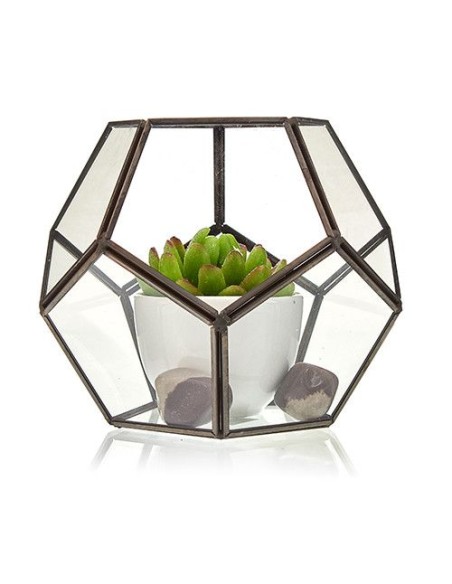 Terrarium en verre octogonal – Jardin zen