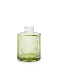 Flacon diffuseur rainuré – Verre vert fumé 150ml
