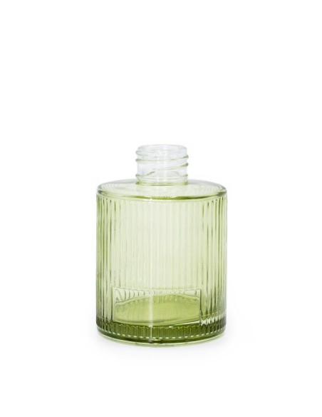 Flacon diffuseur rainuré – Verre vert fumé 150ml