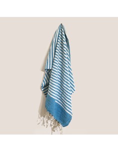 Pareo en coton – Bleu ciel