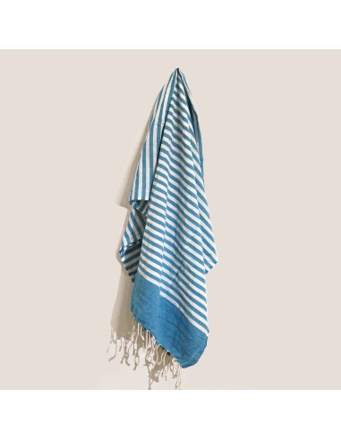 Pareo en coton – Bleu ciel