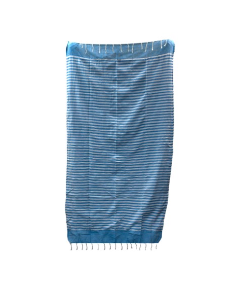 Pareo en coton – Bleu ciel