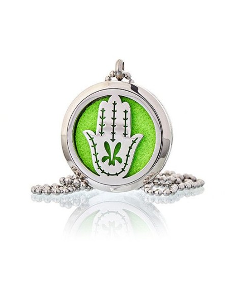 Collier diffuseur d’aromathérapie – Main de Fatima