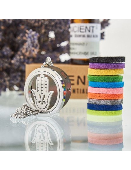 Collier diffuseur d’aromathérapie – Main de Fatima