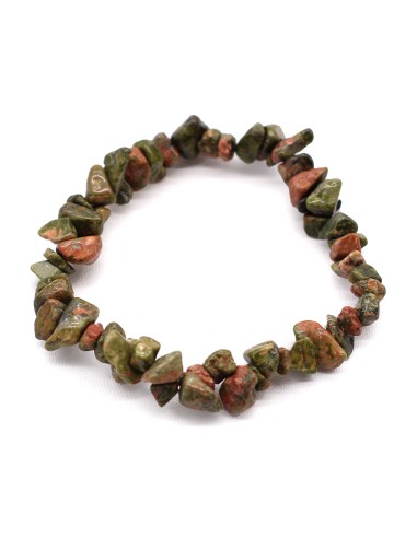 Bracelet fragments de jaspe vert – Croissance intérieure
