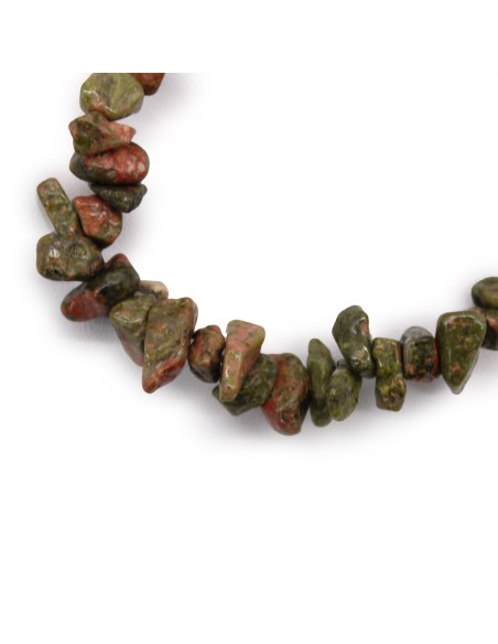 Bracelet fragments de jaspe vert – Croissance intérieure