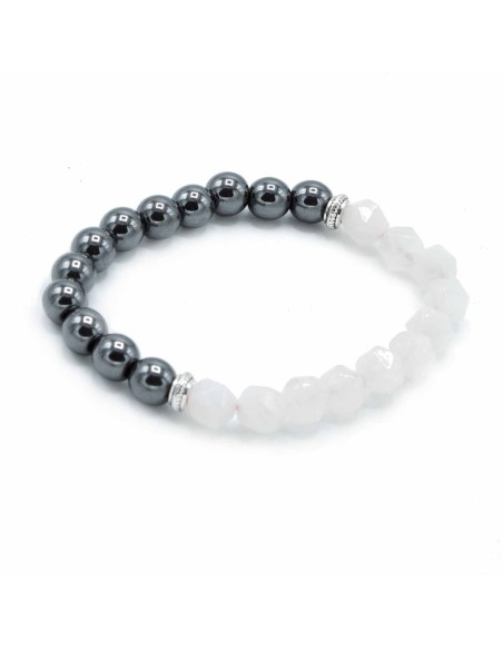 Bracelet magnétique en quartz rose – Calme émotionnel