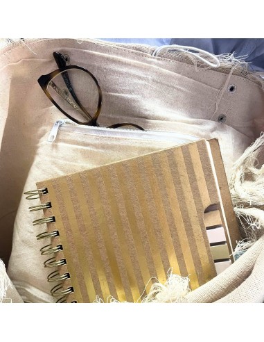 Grand sac naturel avec anses cuir – Inspiration