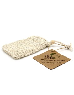 Pochette à savon naturelle en jute lavé