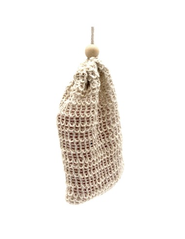 Pochette à savon naturelle en jute lavé