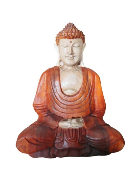 Statue de Bouddha sculptée main – Geste d’ancrage