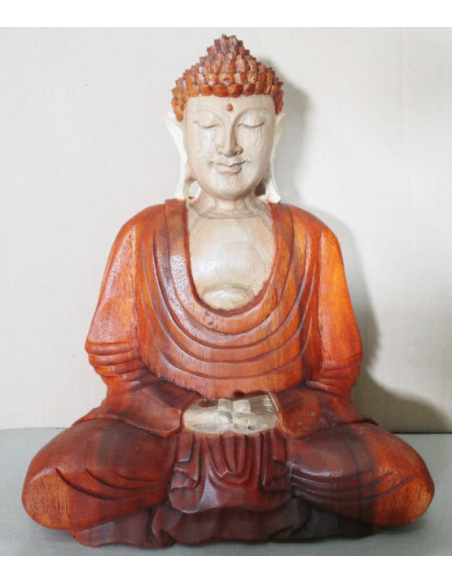 Statue de Bouddha sculptée main – Geste d’ancrage