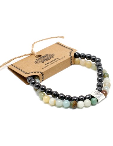 Bracelet magnétique en amazonite – Apaisement