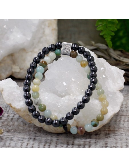 Bracelet magnétique en amazonite – Apaisement