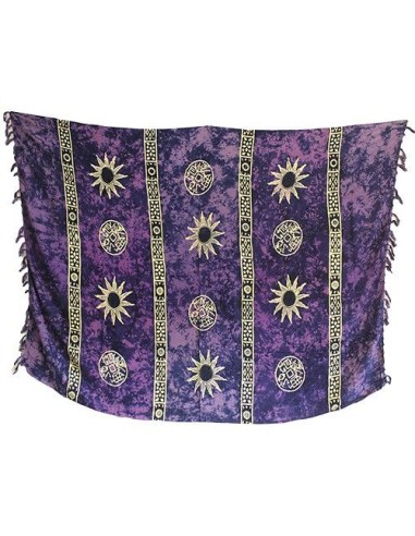 Pareo celtique de Bali – Symboles solaires (couleurs assorties)