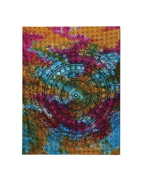 Colcha & tenture Mandala éléphant – Spiritualité zen