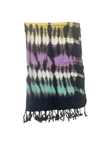 Étole Boho Java Art – Rayures multicolores