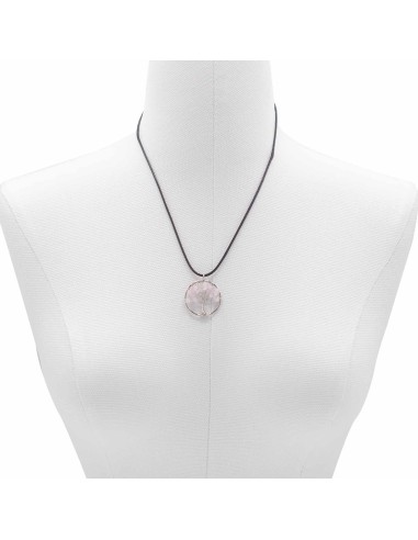 Pendentif Arbre de Vie en quartz rose – Amour zen
