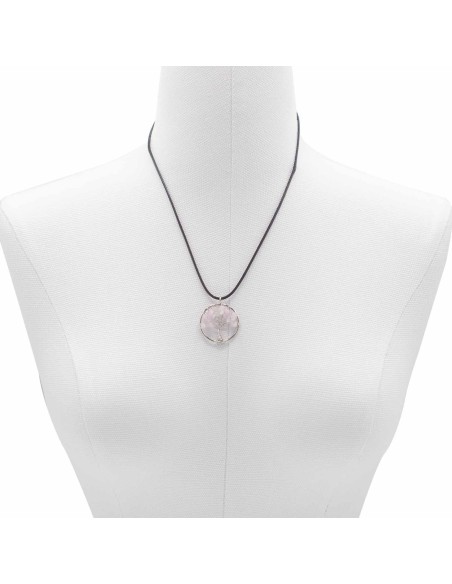 Pendentif Arbre de Vie en quartz rose – Amour zen