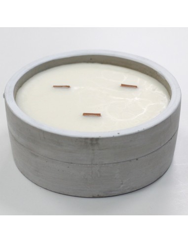 Bougie ronde décorative – Patchouli & ambre foncé