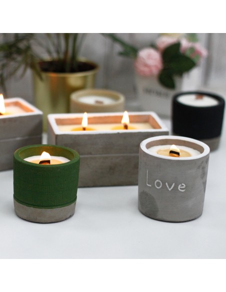 Bougie ronde décorative – Patchouli & ambre foncé