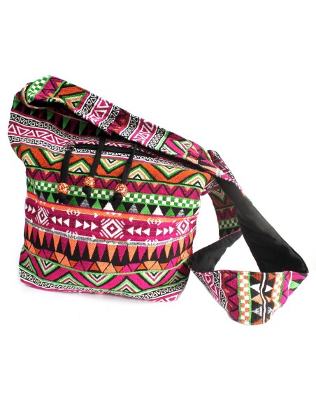 Sac étudiant en jacquard – Rose