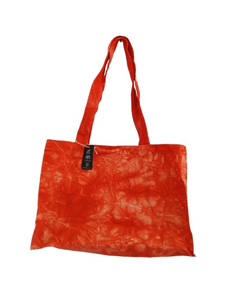 Sac à main effet lavé – Orange désert