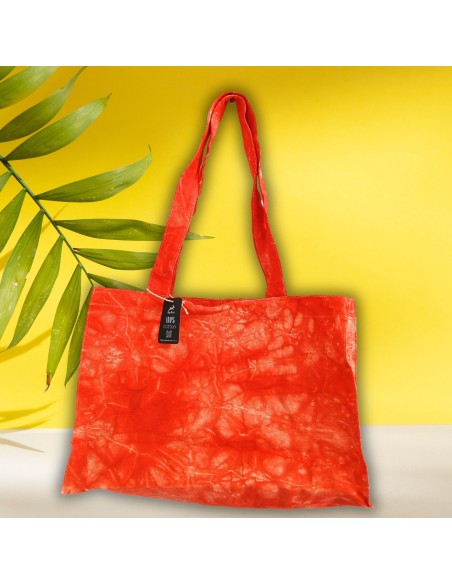 Sac à main effet lavé – Orange désert