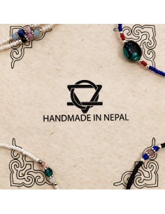 Chevillère népalaise double rang – Howlite blanche