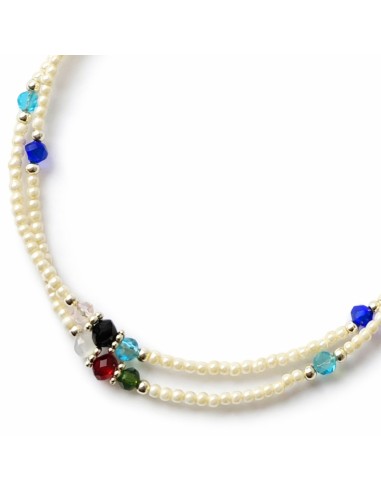 Chevillère népalaise double rang – Howlite blanche