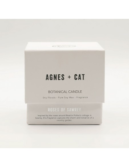 Agnes + Cat – Bougie botanique soja «Roses of Sawrey»