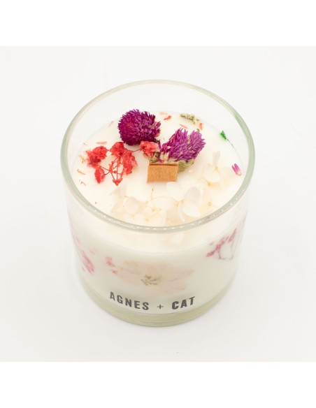 Agnes + Cat – Bougie botanique soja «Roses of Sawrey»