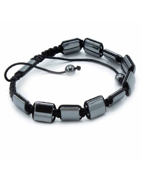 Bracelet Shamballa hématite – Cubes doubles