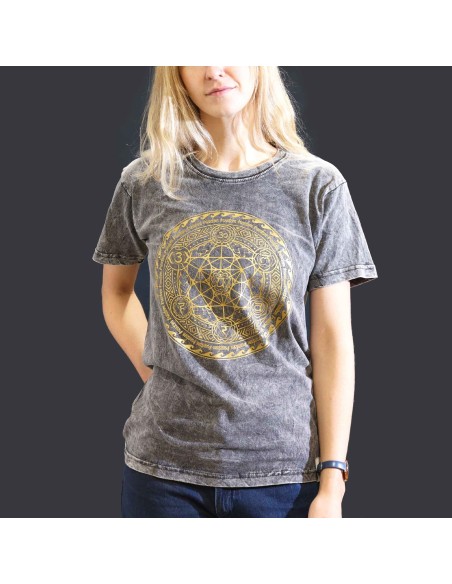 T?shirt Nomad Sari – Chakra gris foncé (taille S)