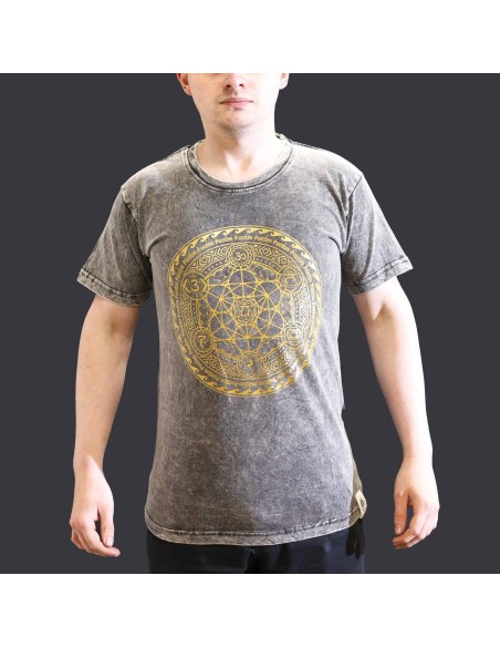 T?shirt Nomad Sari – Chakra gris foncé (taille S)