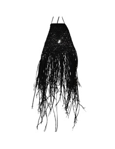 Abat-jour suspension tressée noire – Zen contemporain