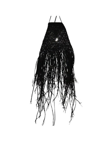 Abat-jour suspension tressée noire – Zen contemporain