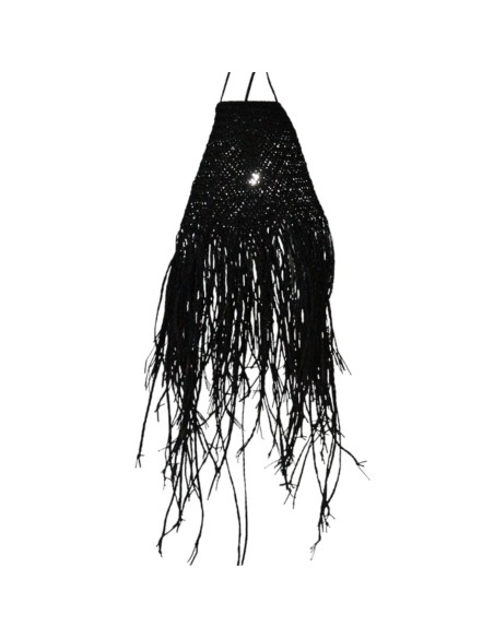 Abat-jour suspension tressée noire – Zen contemporain