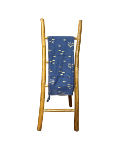 Pareo Nomad Sari méditerranéen – Poissons bleu marine & or