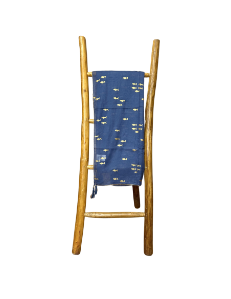 Pareo Nomad Sari méditerranéen – Poissons bleu marine & or