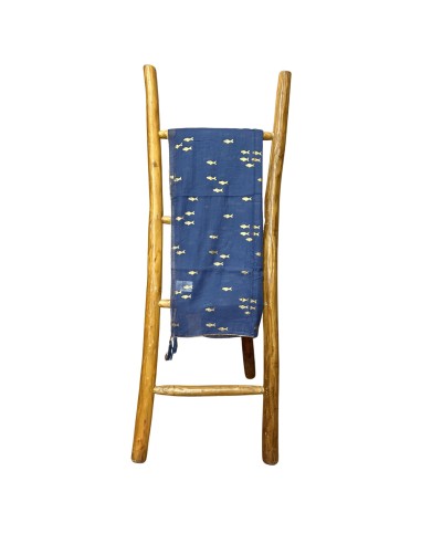 Pareo Nomad Sari méditerranéen – Poissons bleu marine & or