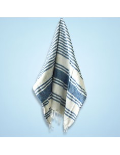 Serviette Spa Hammam - Bleu Océan 90×170 cm