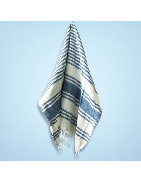 Serviette Spa Hammam - Bleu Océan 90×170 cm