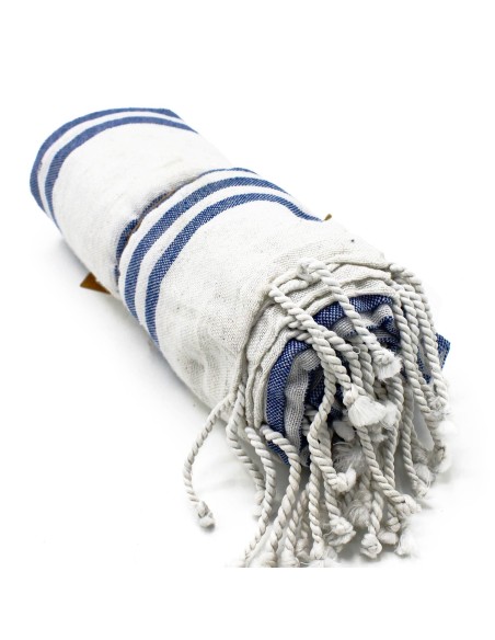 Serviette Spa Hammam - Bleu Océan 90×170 cm