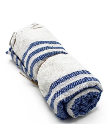 Serviette Spa Hammam - Bleu Océan 90×170 cm