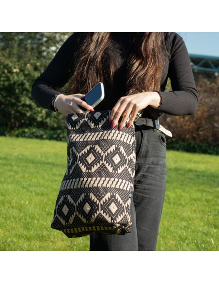 Sac tote jacquard naturel – Telar del Desierto