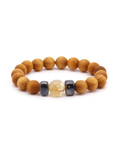 Bracelet cèdre & citrine – Chakra solaire