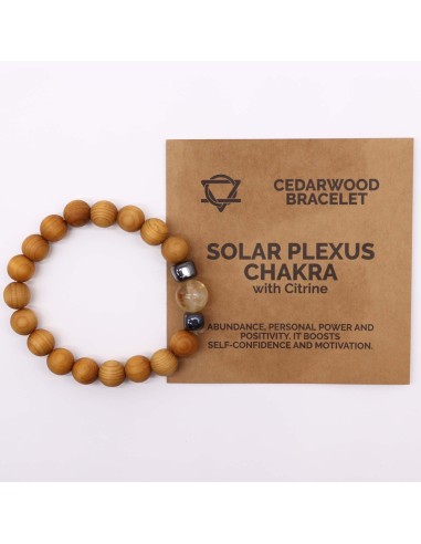 Bracelet cèdre & citrine – Chakra solaire