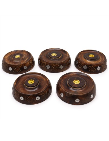 Petit brûleur d’encens cônes & bâtonnets – Bois de manguier (assorti)