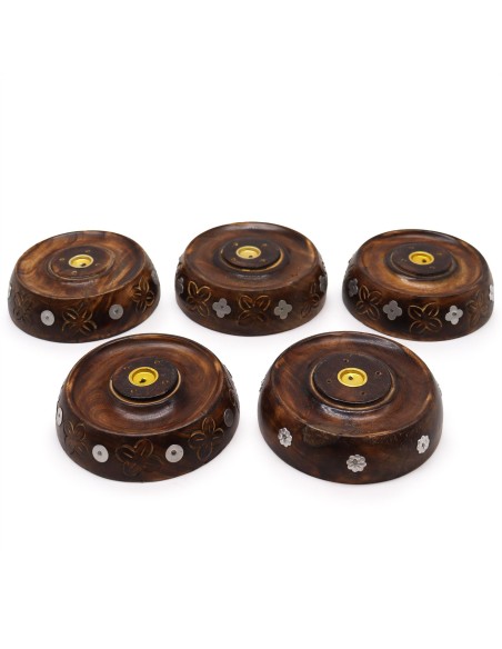 Petit brûleur d’encens cônes & bâtonnets – Bois de manguier (assorti)